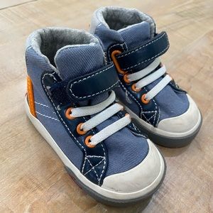 Baby kids SEE KAI RUN high top ankle sneakers shoes Velcro closure